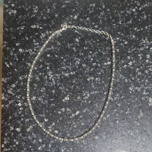 Elegant Silver Beaded Necklace